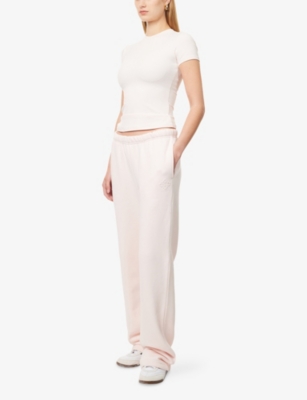 The Couture Club Womens Pink Sculpt Emblem Baby Tee Jersey Top In Neutral
