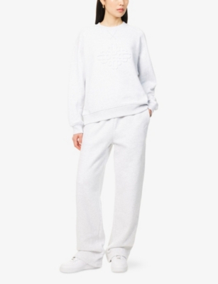 THE COUTURE CLUB: Embossed-branding Straight-Leg Cotton-Blend Jogging Bottoms