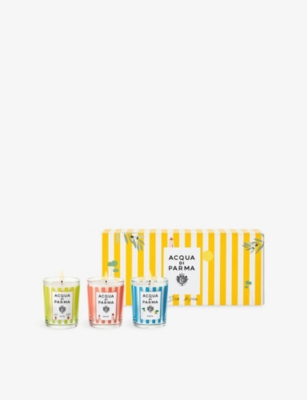 ACQUA DI PARMA: Trio Striped Scented Wax Candle Set Of Three