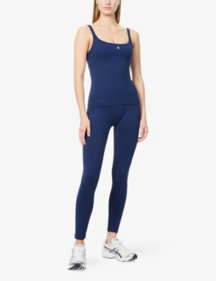 4th & Reckless Womens Tyler Mid-rise Stretch-woven Leggings Navy In Blue