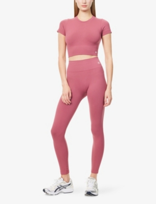 4th & Reckless Womens Tyler Mid-rise Stretch-woven Leggings Berry In Pink
