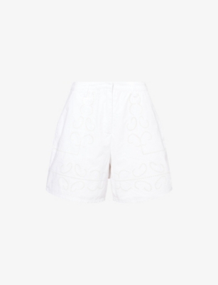 4TH & RECKLESS: Heidi Embroidered Cotton-Poplin Shorts