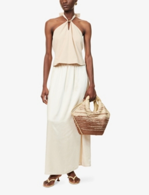 4TH & RECKLESS: Vivian Embellished Cotton-Poplin Top