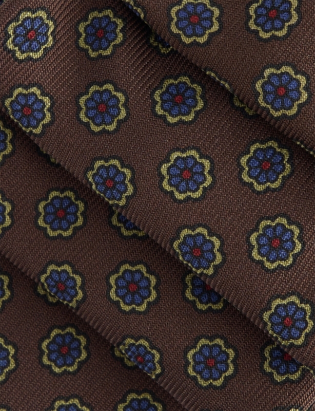 Wide-Blade Printed Silk Tie