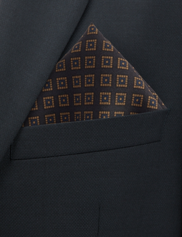Diamon Neats Silk Pocket Square
