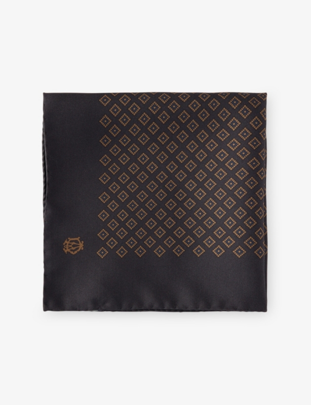 Diamon Neats Silk Pocket Square