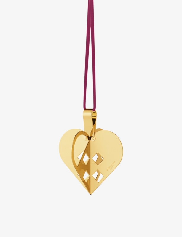 2025 Holiday Heart Palladium Plated Brass Ornament