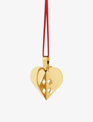 GEORG JENSEN: 2025 Holiday Heart Palladium Plated Brass Ornament