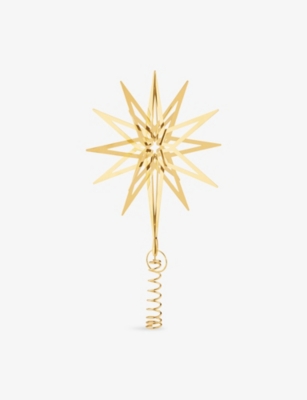 GEORG JENSEN: Christmas Top Start Medium 18ct Yellow-Gold Plated Stainless-Steel And Brass Tree Topper