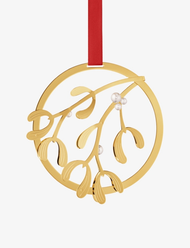 2025 Christmas Mistletoe 18ct Yellow-Gold Stainless-Steel And Brass Decoration