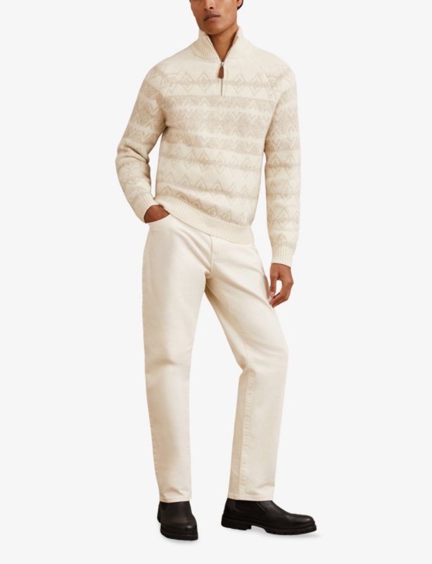 Claus Half-Zip Wool-Blend Fairisle Jumper