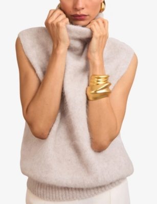 Reiss Womens Neutral  X Atelier Brushed Cashmere Tank In Multi