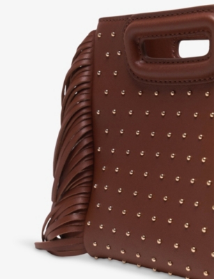 MAJE: M Mini Leather Shoulder Bag