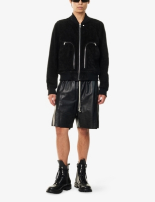 RICK OWENS: Bauhaus Flight Leather Bomber Jacket