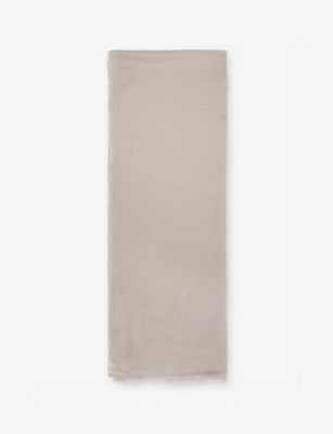 RICK OWENS: Emily Fringed Wool, Silk And Cashmere Scarf