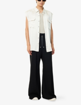 RICK OWENS: Tailored Belas Wide-Leg Wool Trousers