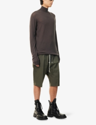 Rick Owens Mens Bosco Bela Pods Cotton Shorts In Green
