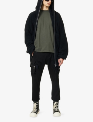 Rick Owens Mens Bosco Brad Crewneck Cotton T-shirt In Green