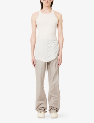 RICK OWENS: Dietrich Drawstring Straight-Leg Cotton Trousers