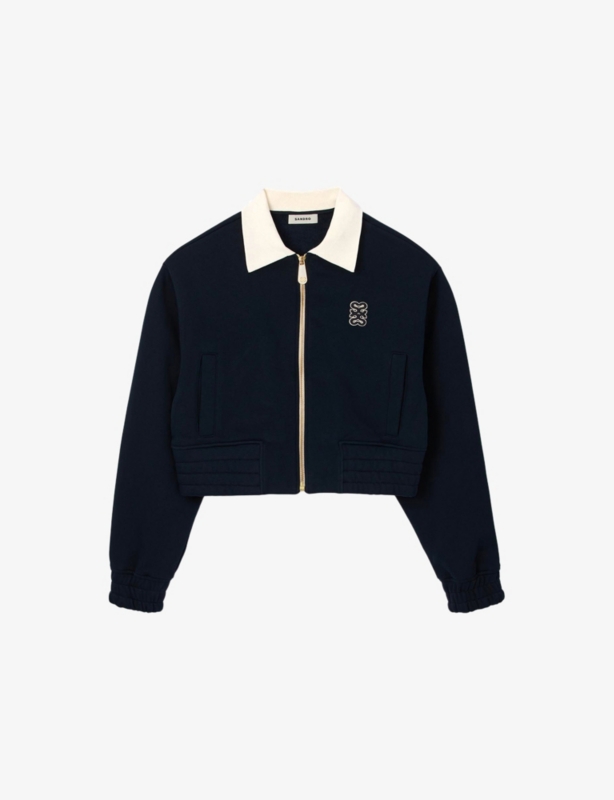 Cropped Logo-Embroidered Cotton-Jersey Cardigan