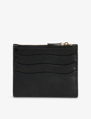 SANDRO: Logo-Embossed Leather Card Holder
