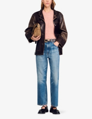 SANDRO: Cable-Knit Wool-Blend Vest