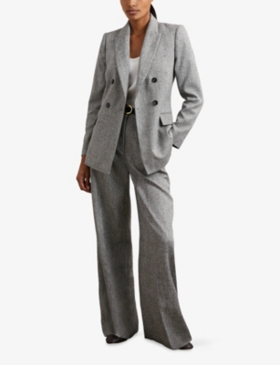 REISS: Darlton Double-Breasted Stretch-Woven Blazer