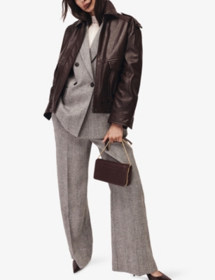 REISS: Darlton Wide-Leg Stretch-Woven Trousers