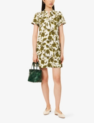 ME AND EM: Midnight Hibiscus Graphic-Print Cotton Swing Dress