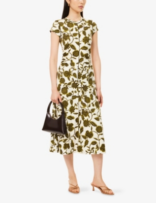 ME AND EM: Midnight Hibiscus Graphic-Print Woven Midi Dress
