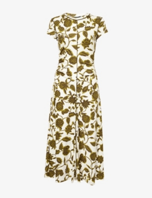 ME AND EM: Midnight Hibiscus Graphic-Print Woven Midi Dress
