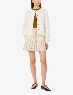 ME AND EM: Patch-Pocket Boxy-Fit Knitted Cardigan
