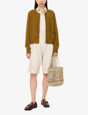 ME AND EM: Patch-Pocket Boxy-Fit Knitted Cardigan