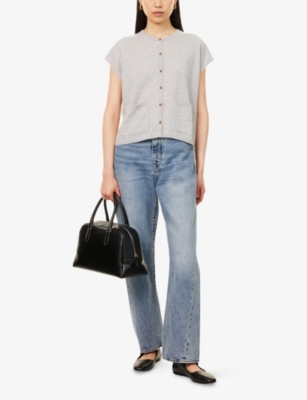 ME AND EM: Round-Neck Relaxed-Fit Cashmere Vest Top
