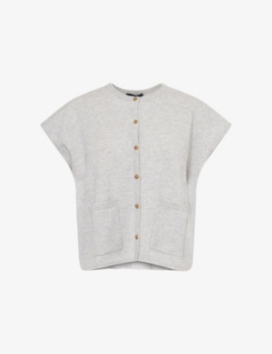 ME AND EM: Round-Neck Relaxed-Fit Cashmere Vest Top