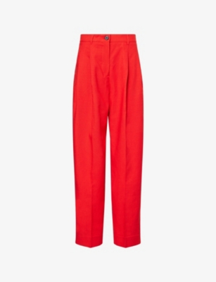 ME AND EM: Exaggerated Tapered Relaxed-Fit Tapered Woven Trousers