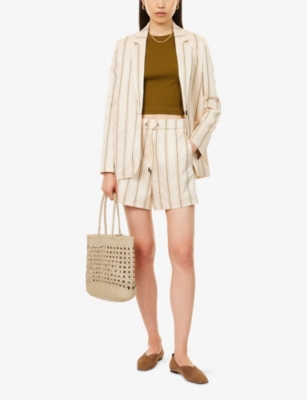 ME AND EM: Striped Relaxed-Fit Woven Shorts