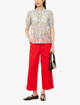 ME AND EM: Cropped Straight-Leg Woven Trousers
