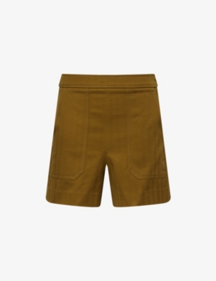 ME AND EM: Herringbone Patch Pocket Cotton-Blend Shorts