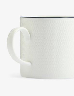 Wedgwood Gio Blue Line Bone-china Mug 293ml In White