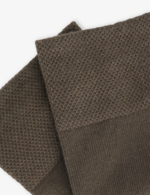 Falke Womens Military Sensitive London Stretch-cotton Blend Socks Eur 35-38/2-5 Uk In Green