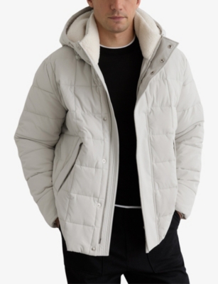 REISS: Klause Borg-Lined Quilted Puffer Jacket