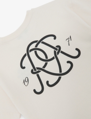 REISS: Harris Monogram Cotton-Jersey T-Shirt 13-14 Years