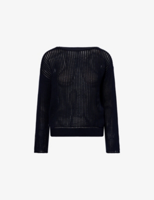 THEORY: Ribbed Relaxed-Fit Cotton Jumper