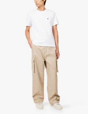 Ami Alexandre Mattiussi Ami Paris Ami De Coeur White Oversize T Shirt In White