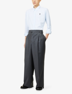 AMI PARIS: Ami de Coeur Oxford Long-Sleeve Cotton Shirt