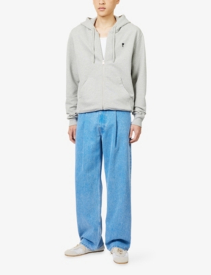 AMI PARIS: Ami de Coeur Logo Cotton-Jersey Hoody