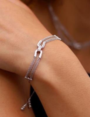 Carat London Womens Stevie Sterling-silver And Cubic Zirconia Bracelet In Silver