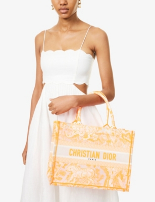 RESELFRIDGES: Pre-Loved Christian Dior Book Cotton Tote Bag