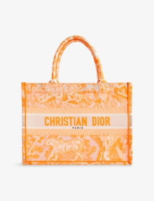 RESELFRIDGES: Pre-Loved Christian Dior Book Cotton Tote Bag